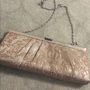 Great  lace sparkly silver and gold clutch